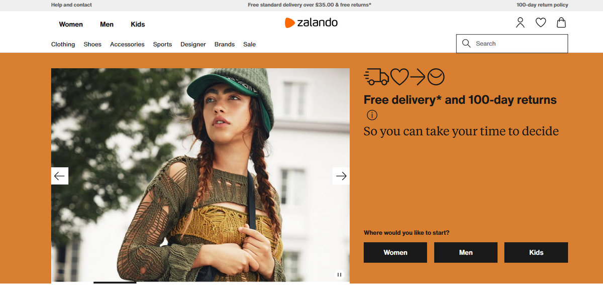 Zalando - one of the largest ecommerce platforms in 2024
